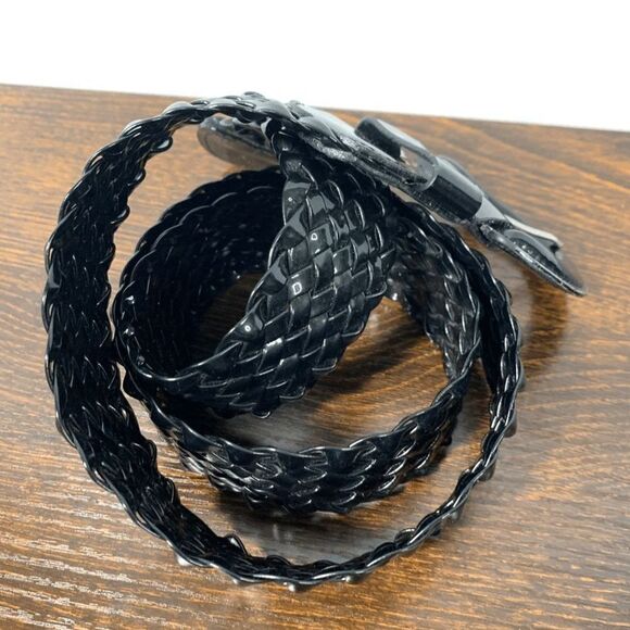 Patent Leather Black Woven Belt up to 40" Fit - Picture 2 of 4